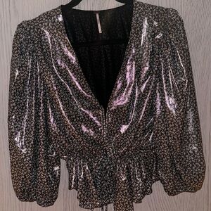 Free people silver top